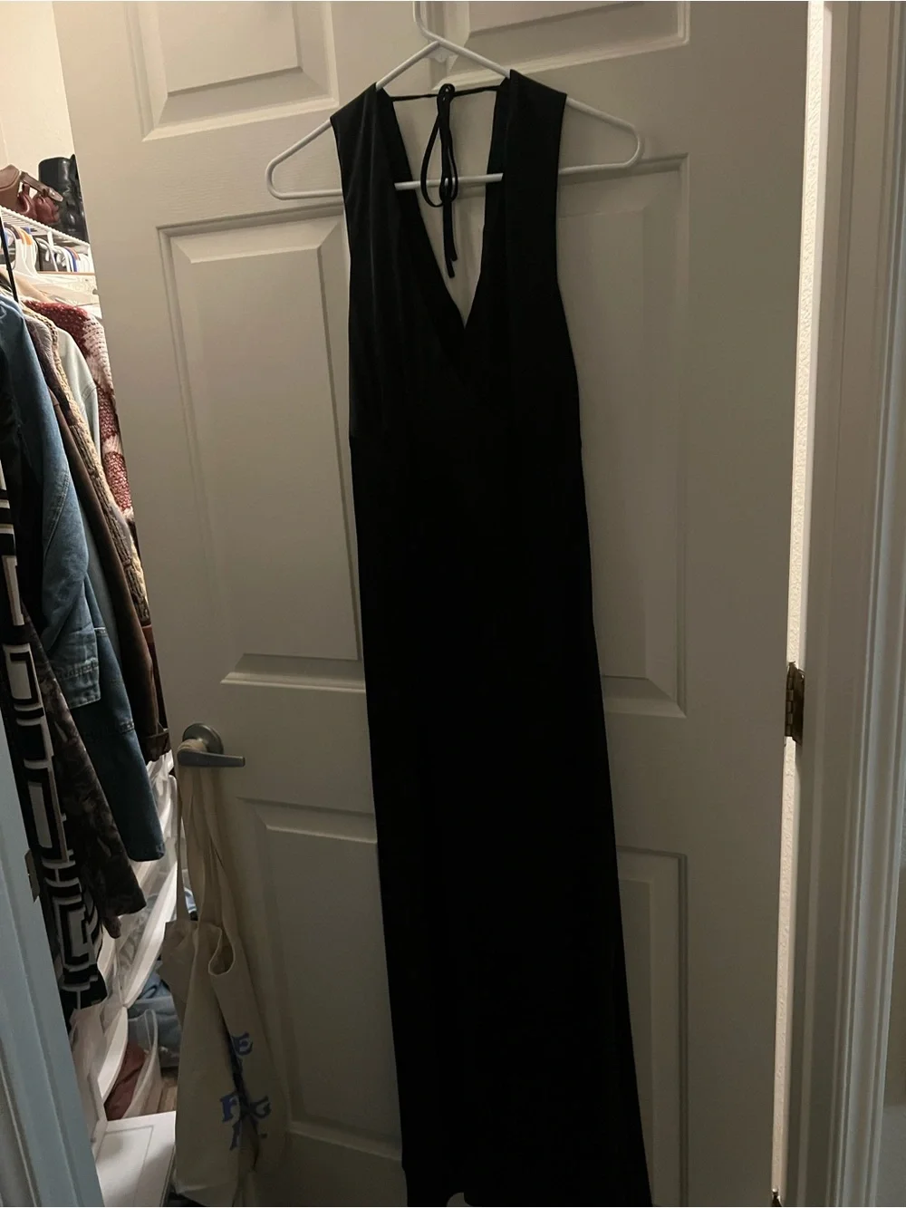 Abercrombie Cowl Back Maxi Dress Black